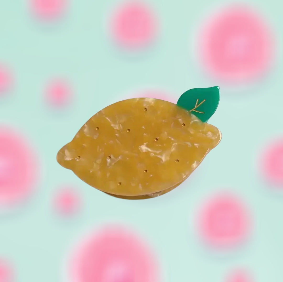 Lemon Strawberry Claw Clip