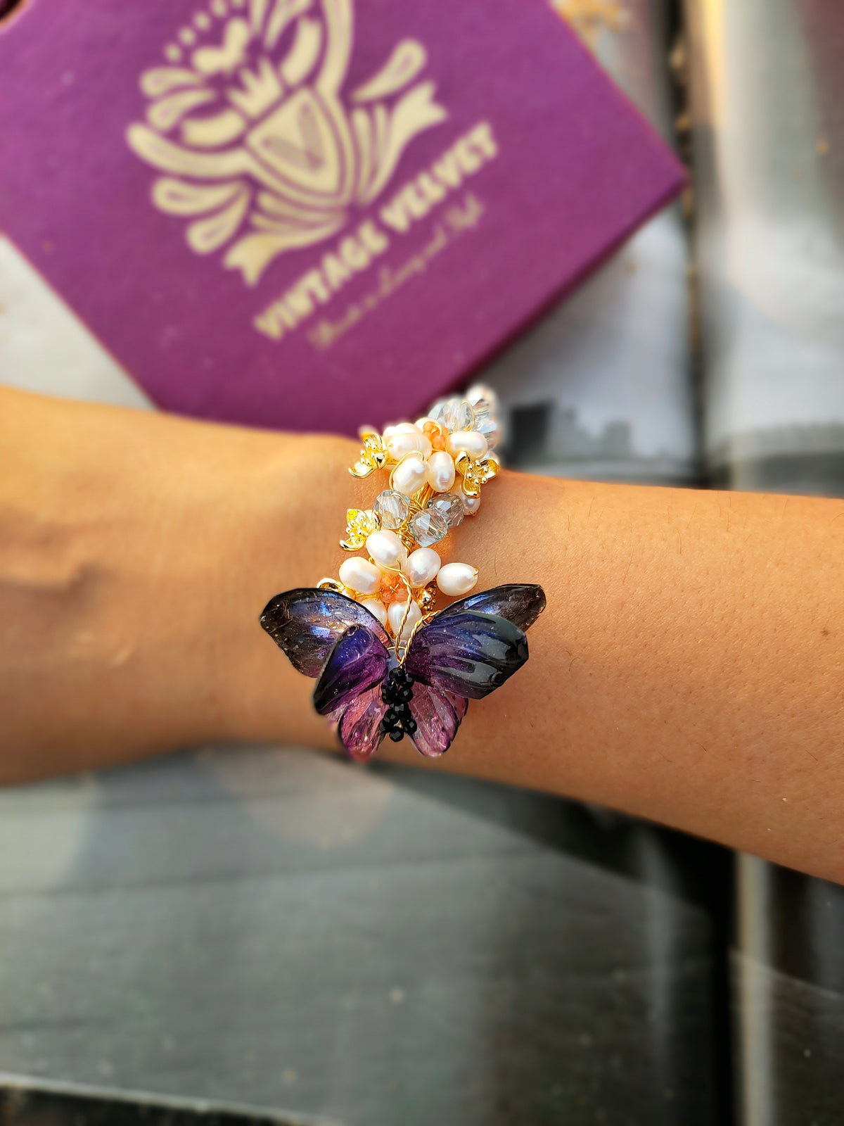 Let Me Fly Pearl Bracelet
