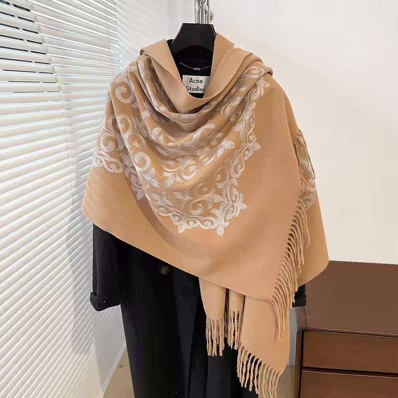 Palatine Latte Rich Pashmina Shawl