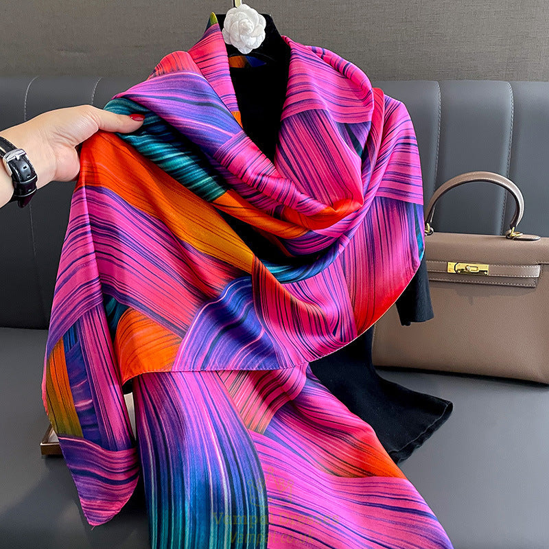 Radiant Ribbon Silk Scarf