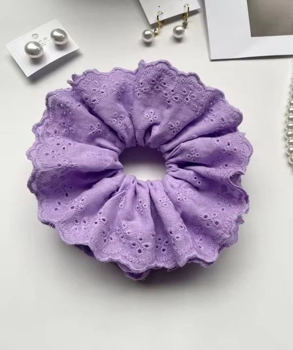 Lavender Bloom Statement Scrunchie