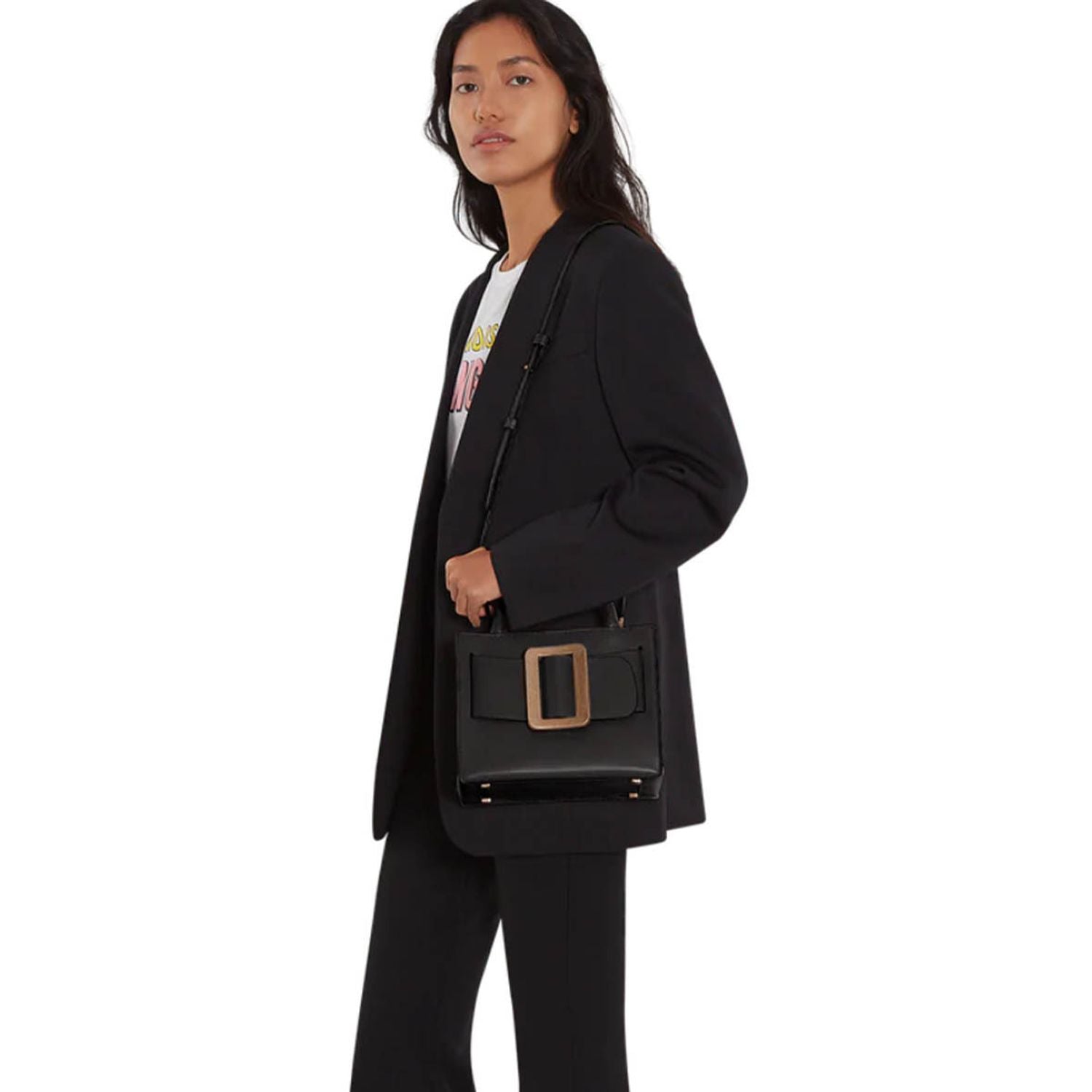 Mirelle Vegan Leather Handbag (Black)