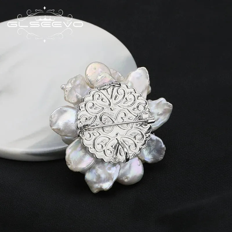 Snowpetal Real Barouque Pearl Brooch