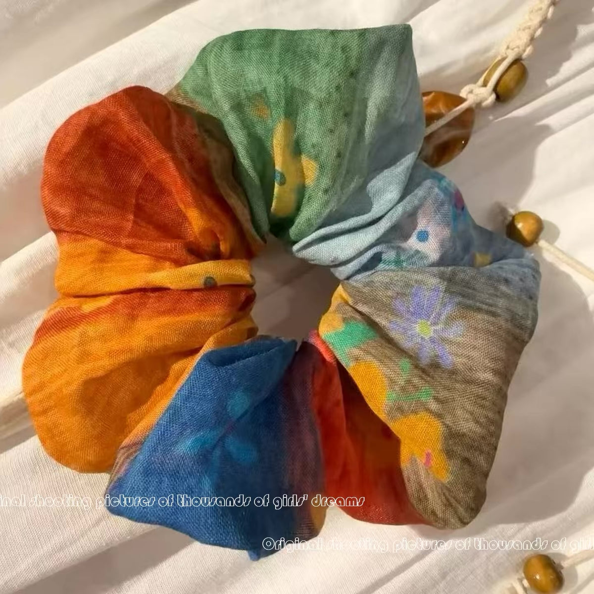 Multicolor Patch Scrunchie