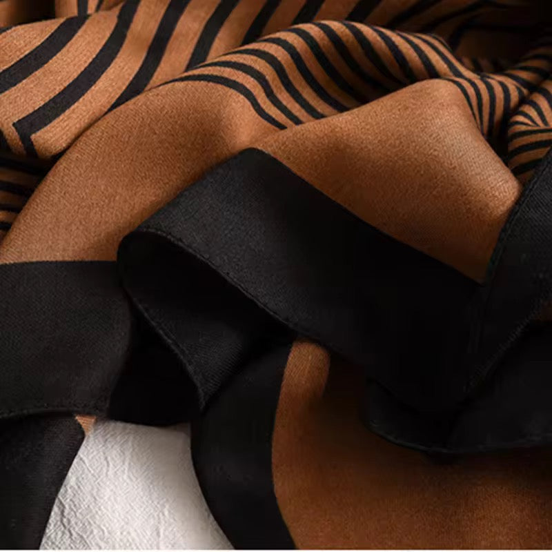 Caramel Matrix Cotton Stole