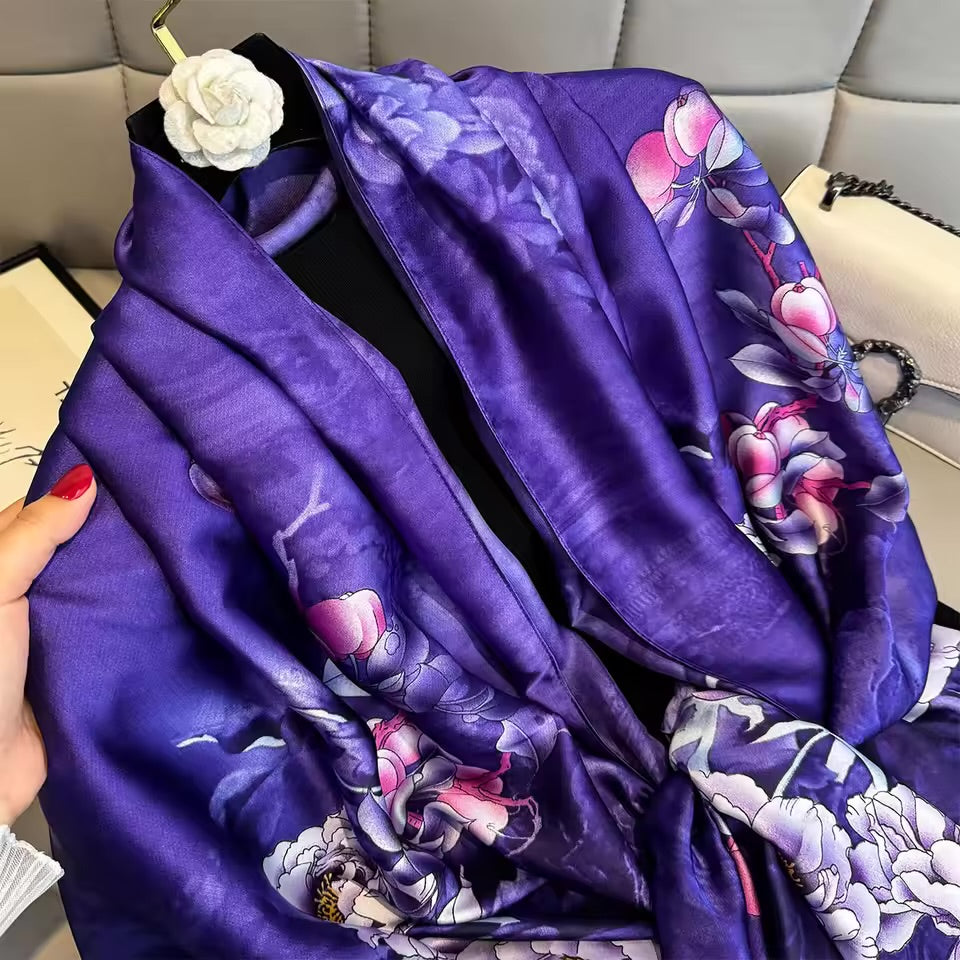 Royal Flora Silk Stole