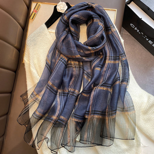 Chequered Sapphire Premium Stole