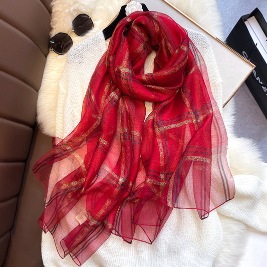 Chequered Cherry Premium Stole