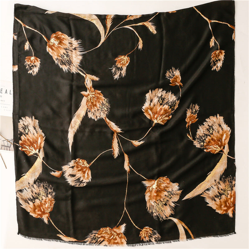 Gilded Grove Cotton Scarf