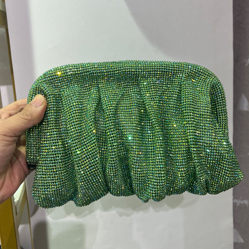 Cistella Rhinestone bag! (Green)