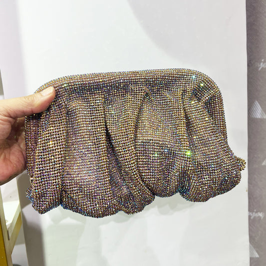 Cistella Rhinestone Bag(Gold Holographic)
