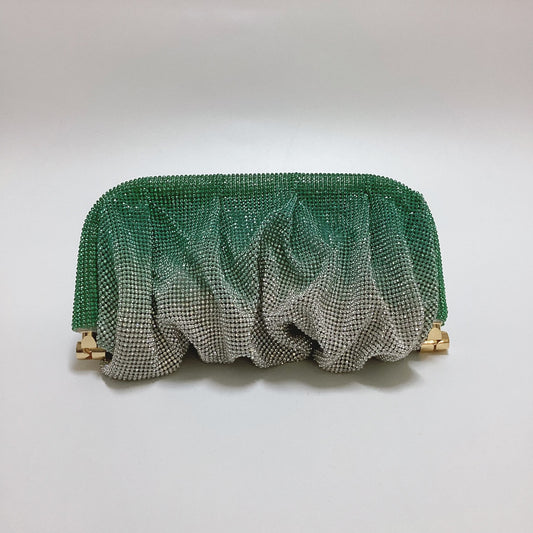 Cistella Rhinestone Bag(Green Gradient)