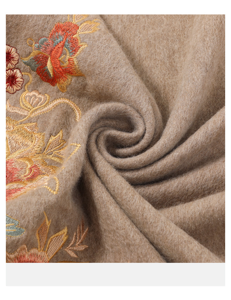 Liora Premium Embroidered Cashmere Shawl