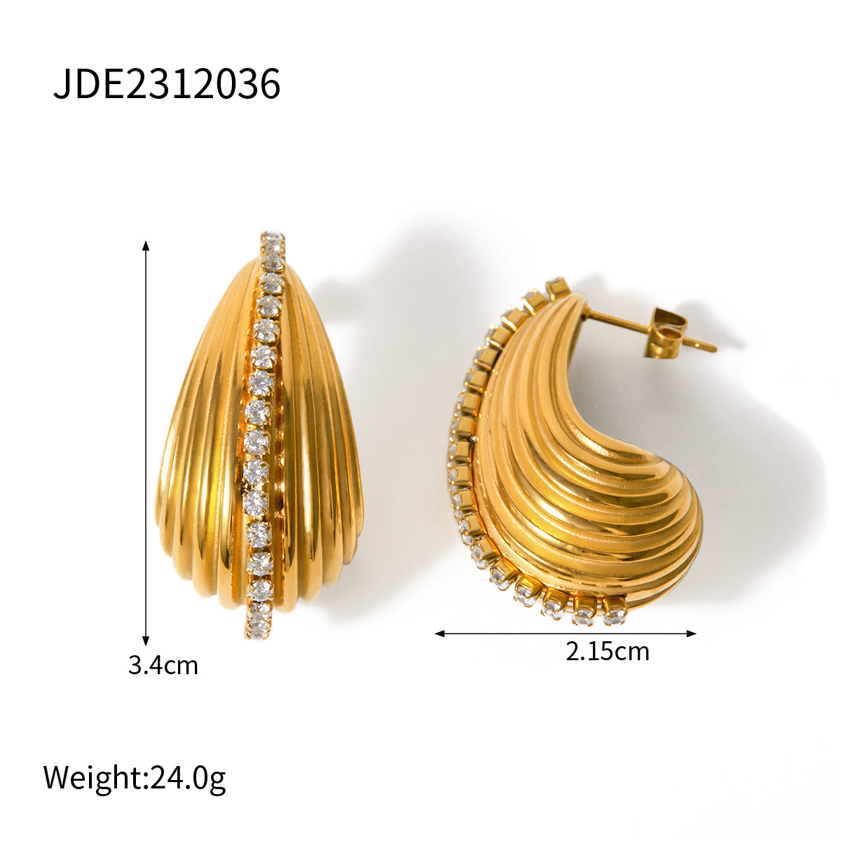 Kelly 18K Gold Plated Earrings