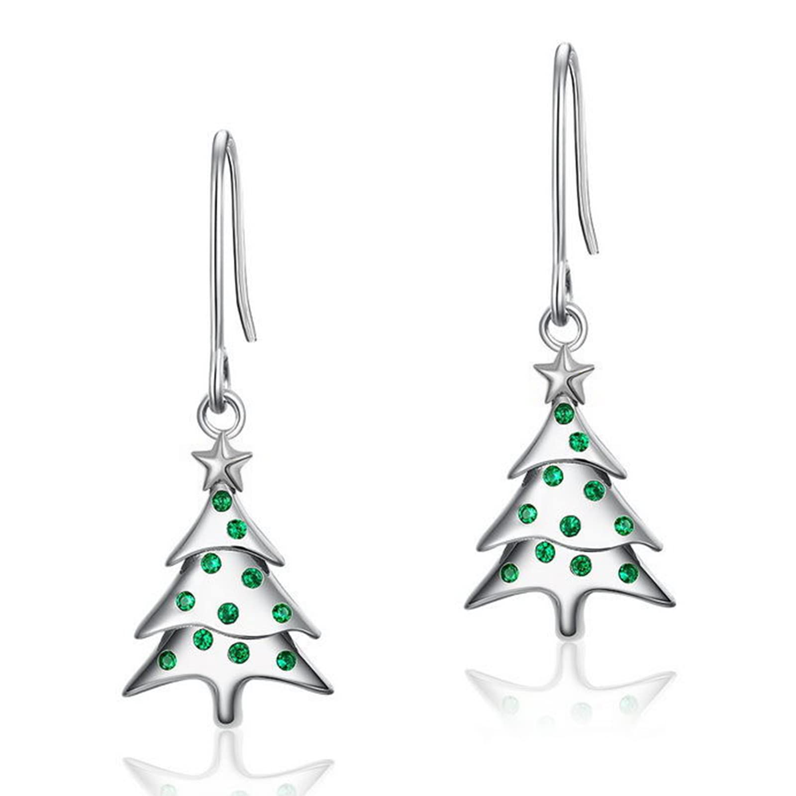 Vetra Christmas Tree Zirconia Earrings