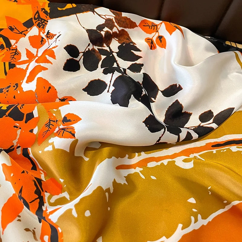 Leafy Luxe Silk Scarf