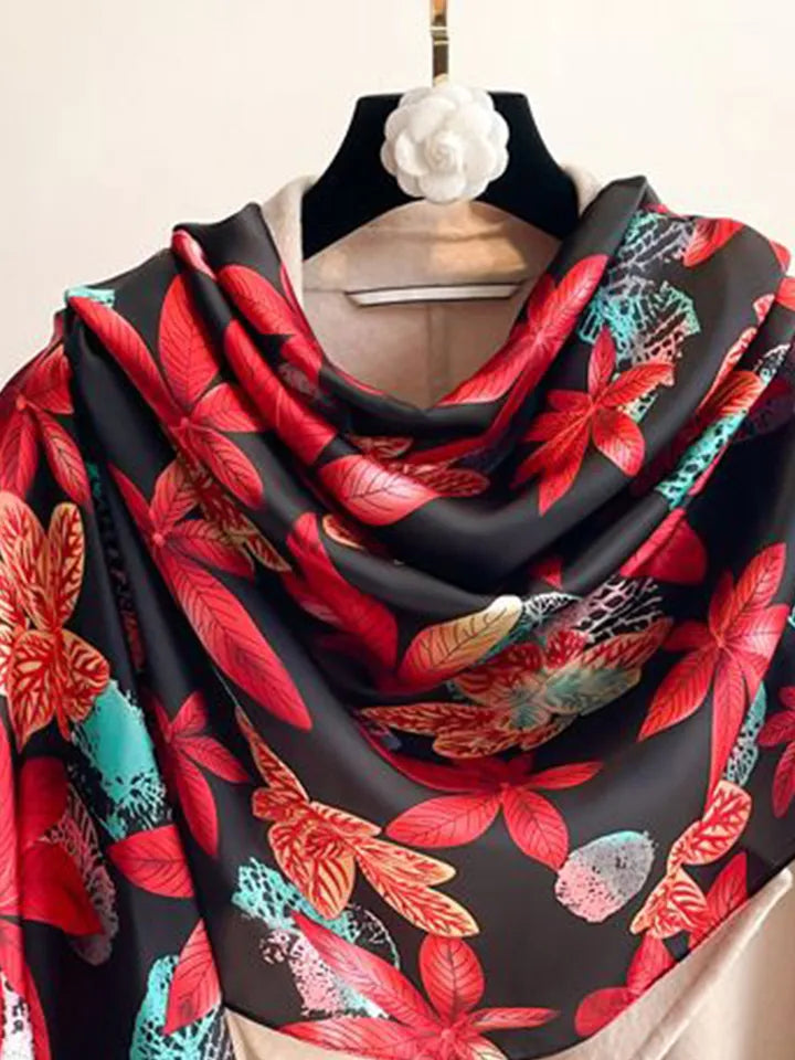 Scarlet Shadow Silk Stole