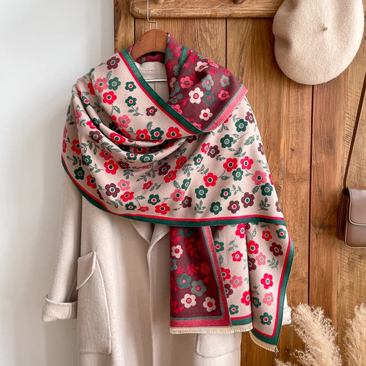 Petal Enchantment Winter Shawl