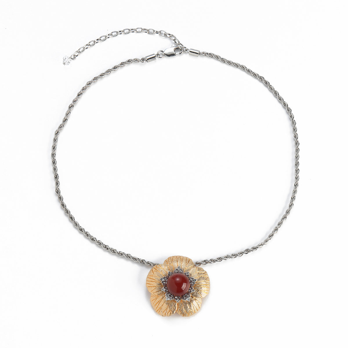 Ruby Garden Antique Necklace