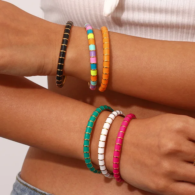 April Enamel Bracelet