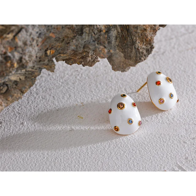 Anais Enamel Earrings