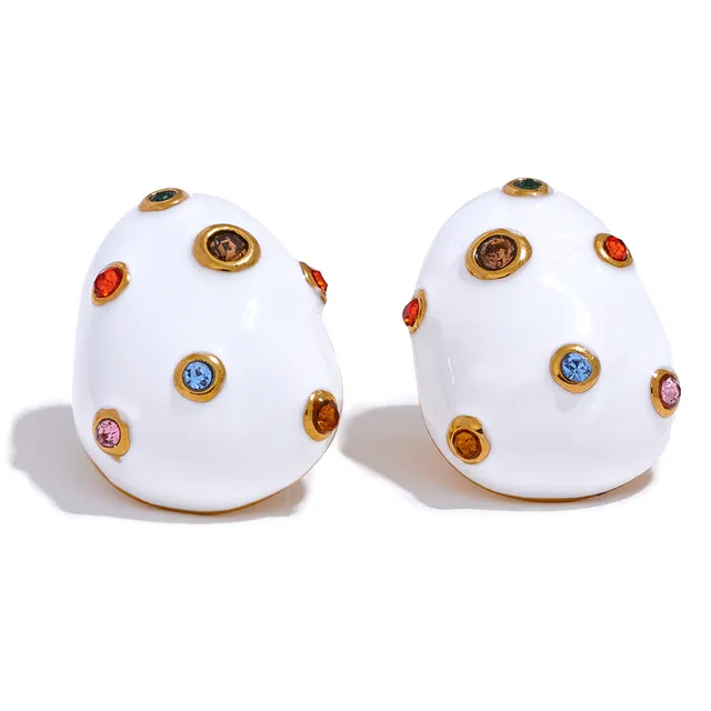 Anais Enamel Earrings