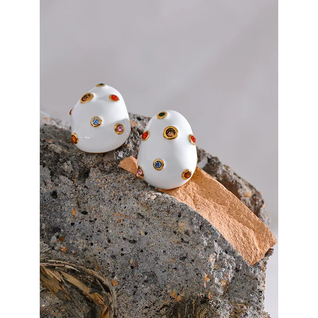 Anais Enamel Earrings