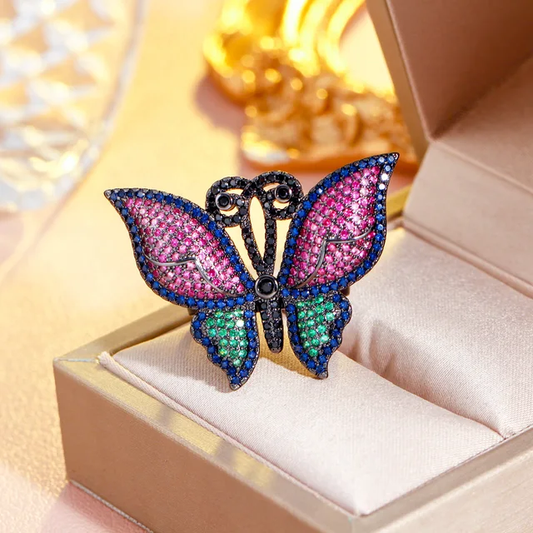 Butterfly Zirconia Ring