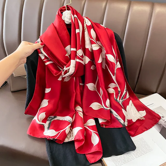 Ruby Vine silk scarf