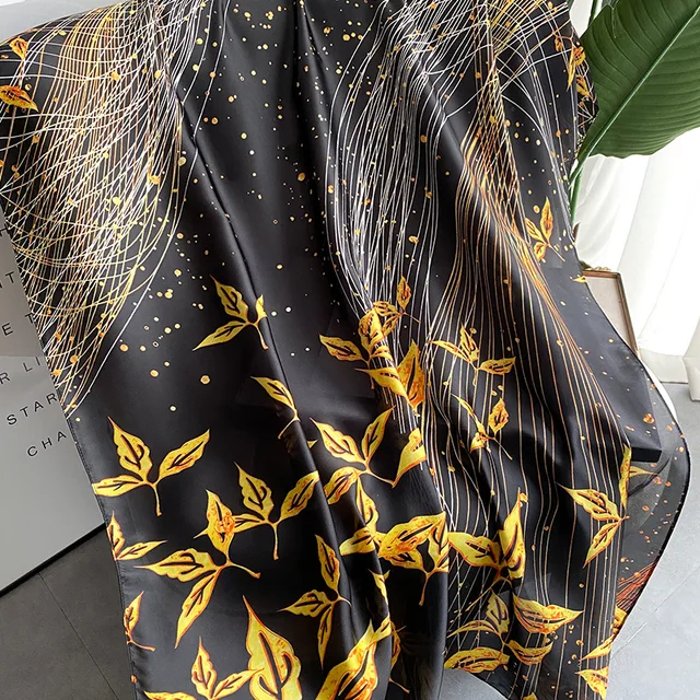 Canary Black Silk Stole