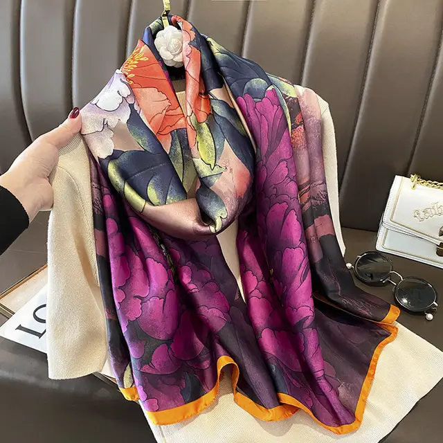 Violet Glit Silk Stole