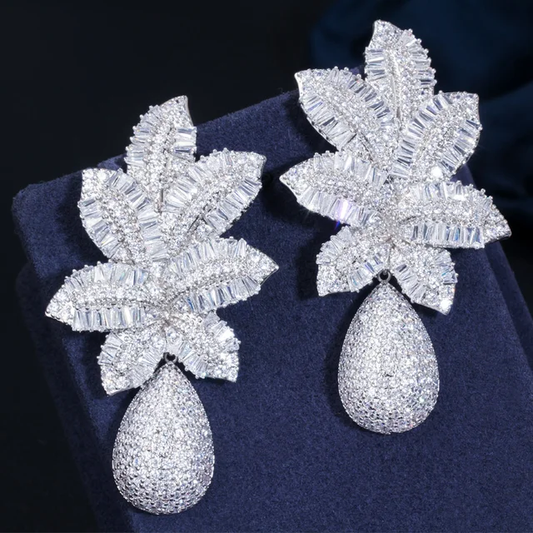 Nazrina Zirconia Earrings (Silver)