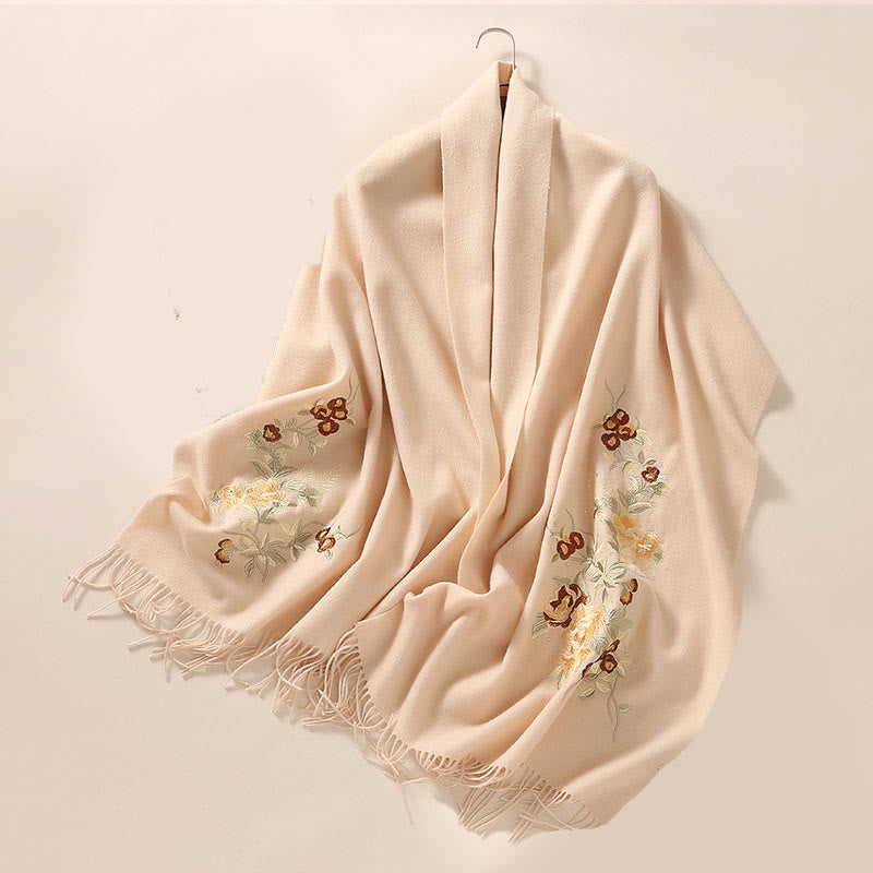 Alyth Premium Embroidered Cashmere Shawl