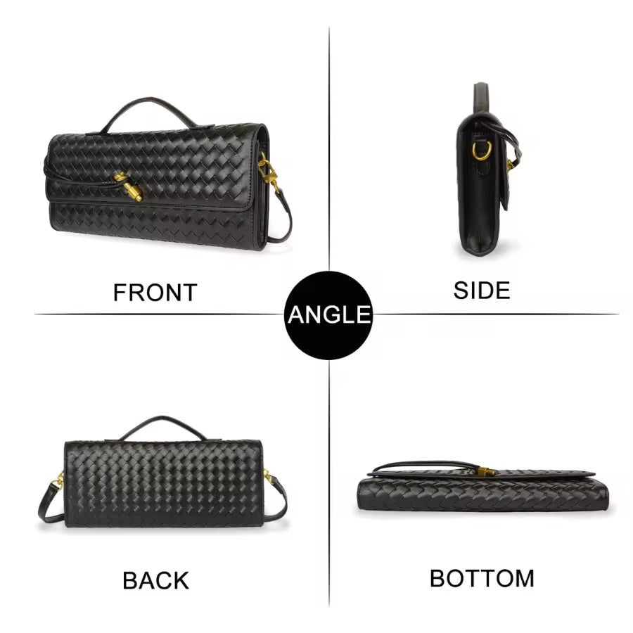 Andrea Vegan Leather Bag (Black)