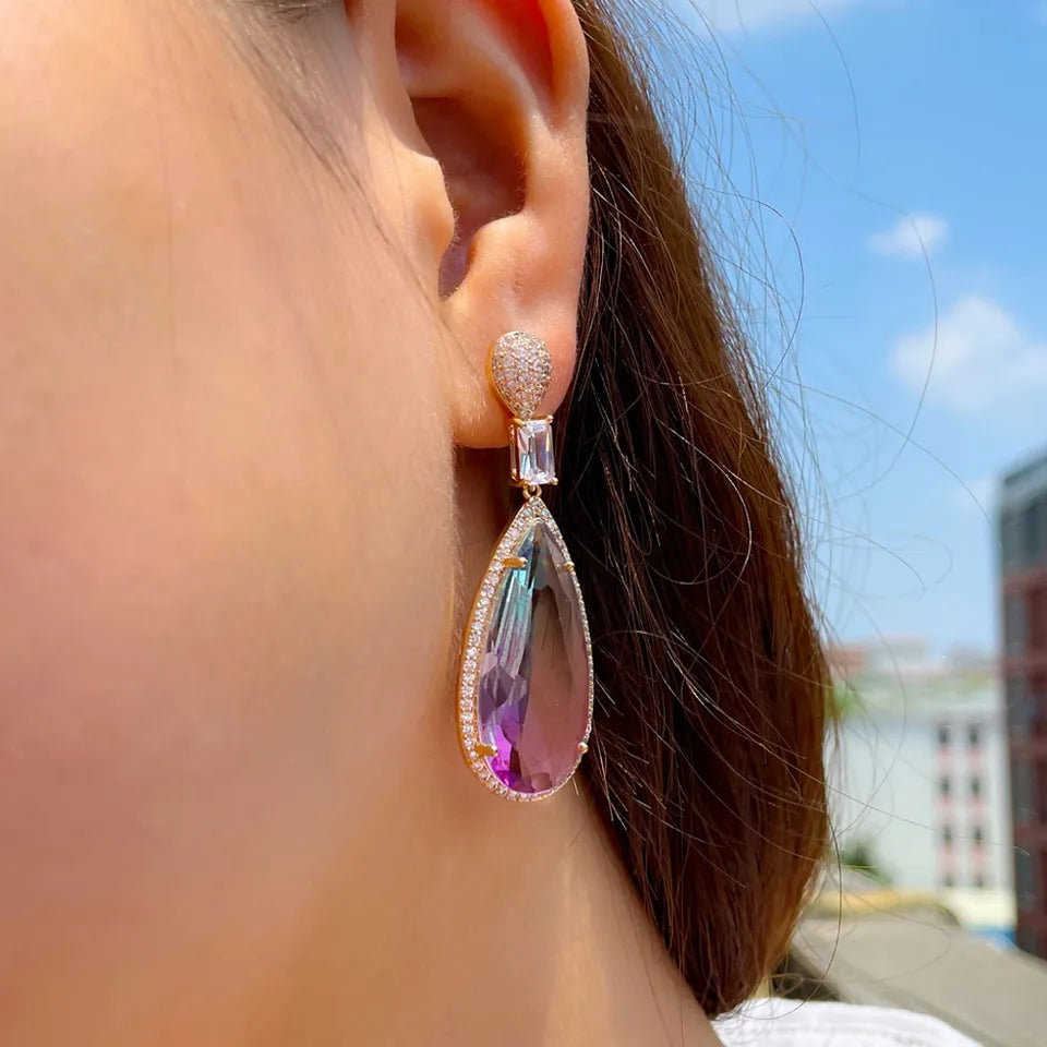 Aqua Waterdrop earrings