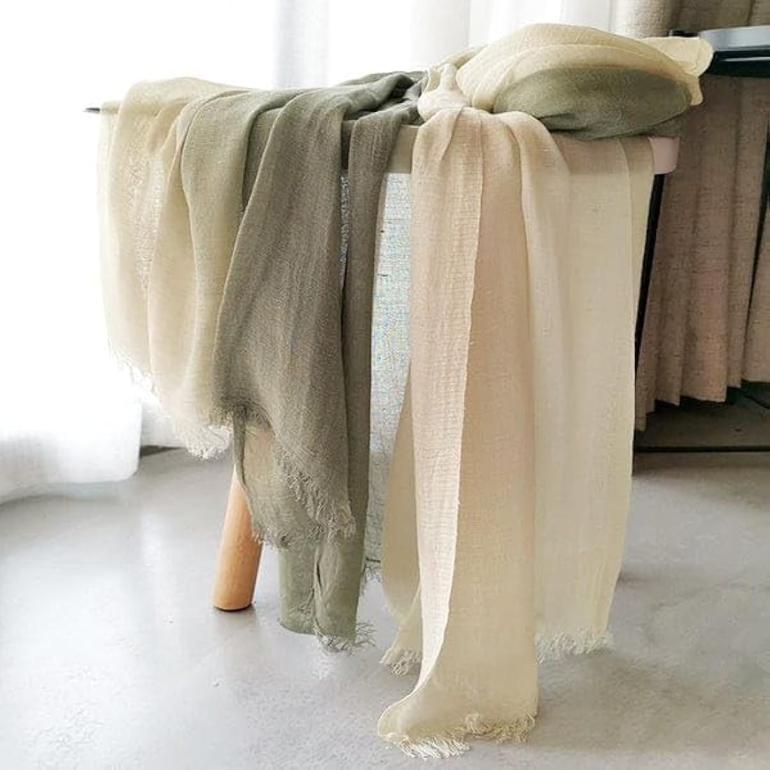 Dania Ombre Military Cotton Linen Stole