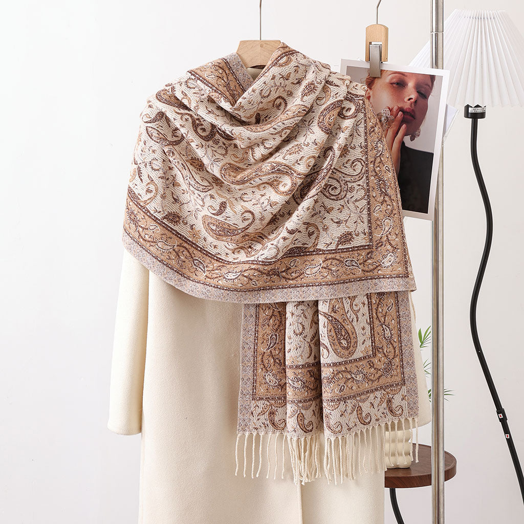 Aster Ivory Pashmina Light Shawl
