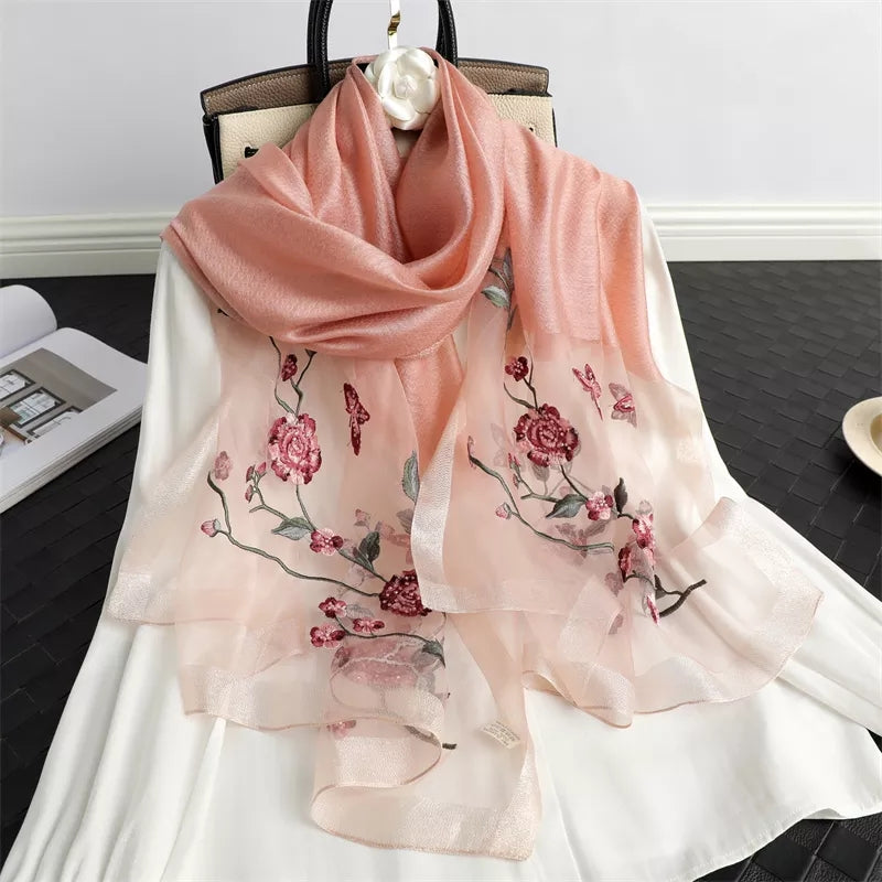 Supreme Blush Embroidered Stole