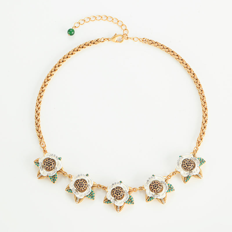 Golden Daisy Antique Necklace