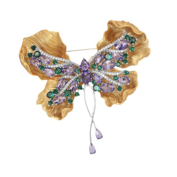 Flutura Zirconia Brooch