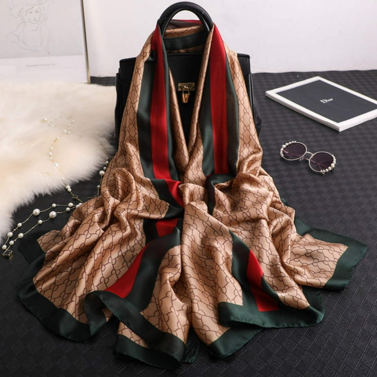 Dark Monochrome Silk Scarf