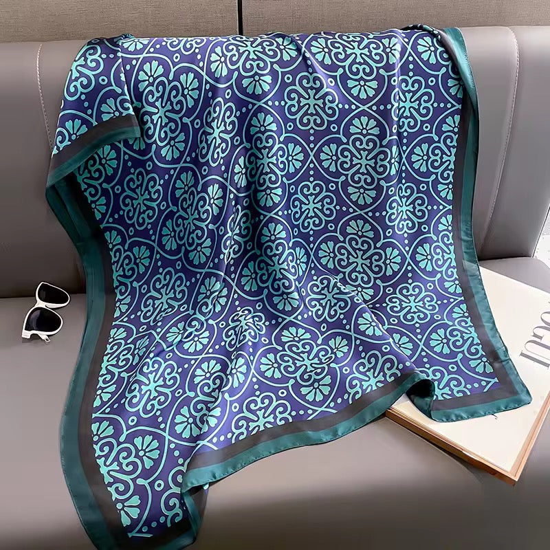 Twilight Blue Silk Scarf