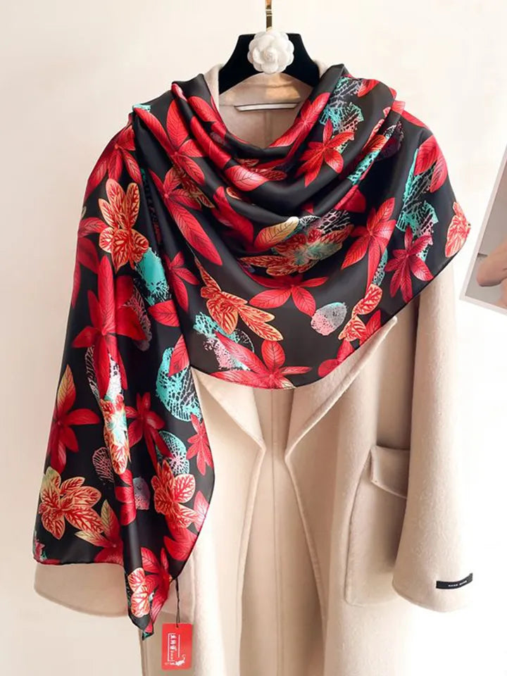 Scarlet Shadow Silk Stole