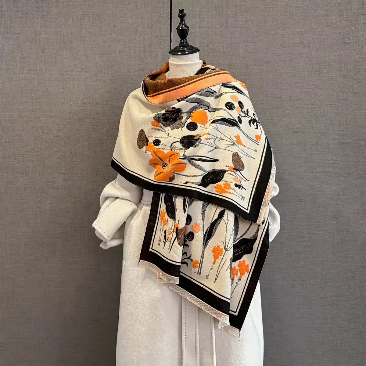 Flower In Paradise Winter Shawl