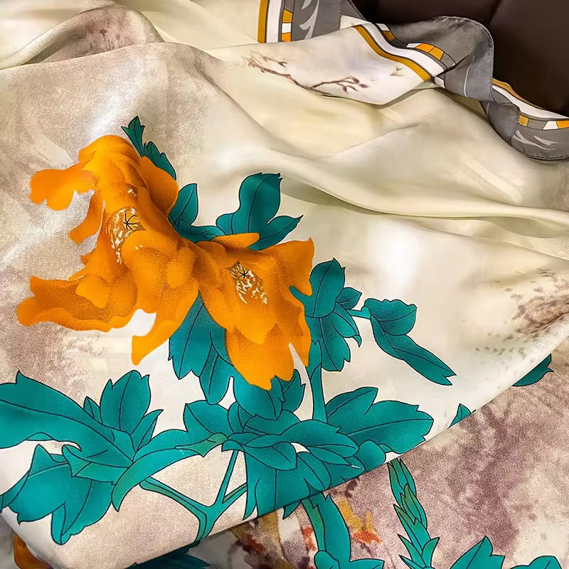 Misty Horizon Silk Scarf