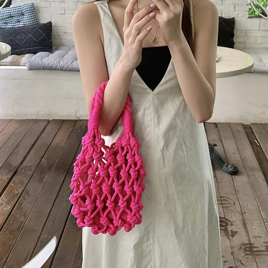 Twine Handbag (Pink)