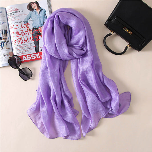 Violet Silk Scarf