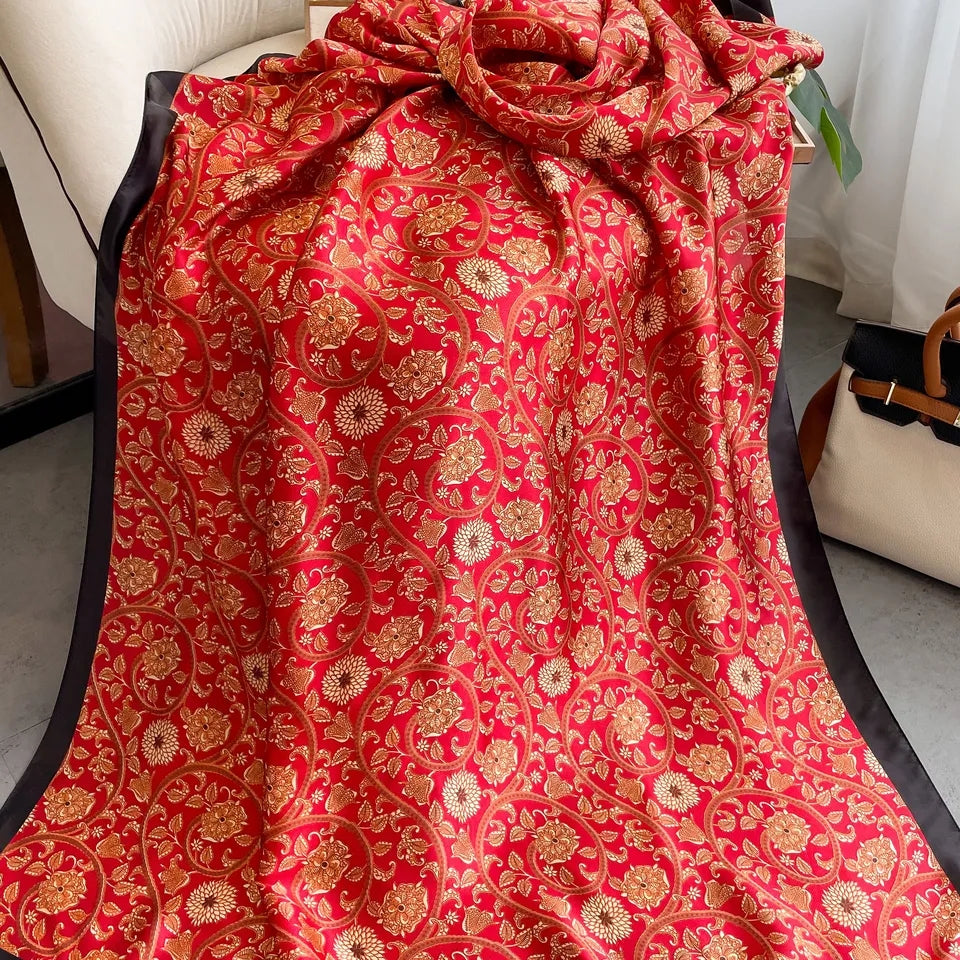 Crimson Vineyard Silk Stole