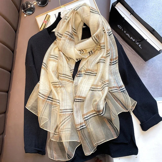 Chequered Pearl Premium Stole