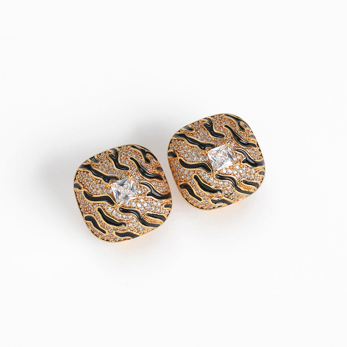 Golden Onyx Antique Earrings